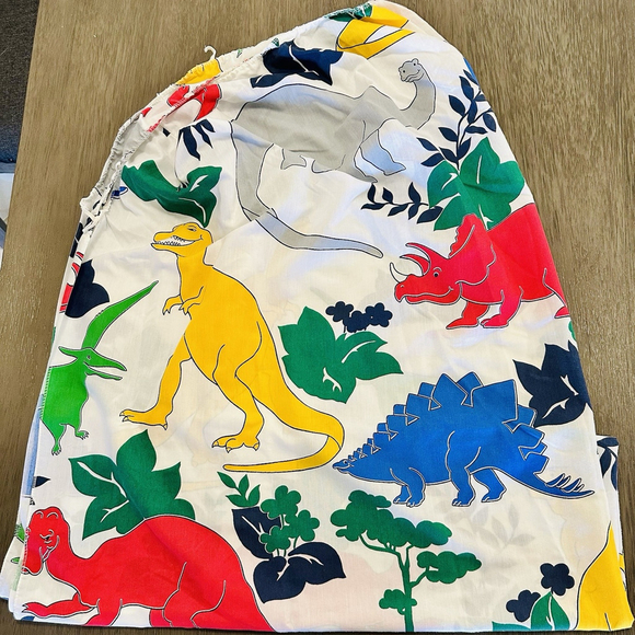 Vintage 1980s 1990s Dinosaur TWiN SHEET SET Primary Colors Springs Industries - Picture 2 of 10